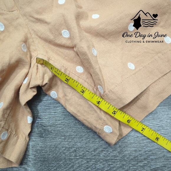Loft 6" Linen Mid Rise Polka Dot Shorts Size 0 - Picture 4 of 7